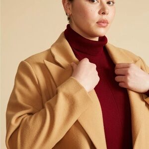 Camel Wool Coat- 80% wool